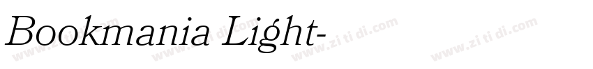 Bookmania Light字体转换